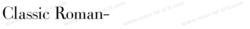 Classic Roman字体转换